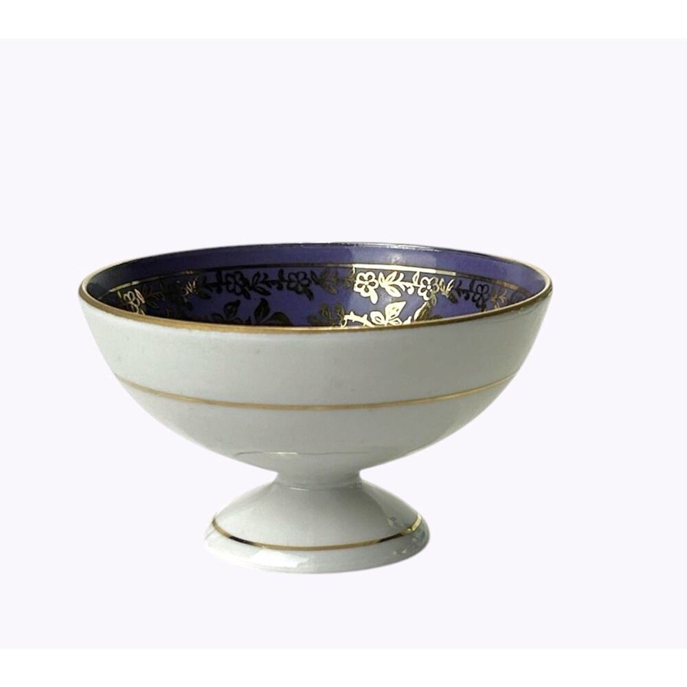 Vintage Demitasse Cup Saucer Bremer Schmidt BES Purple Gold Cameo GDR Lovers - Picture 11 of 16